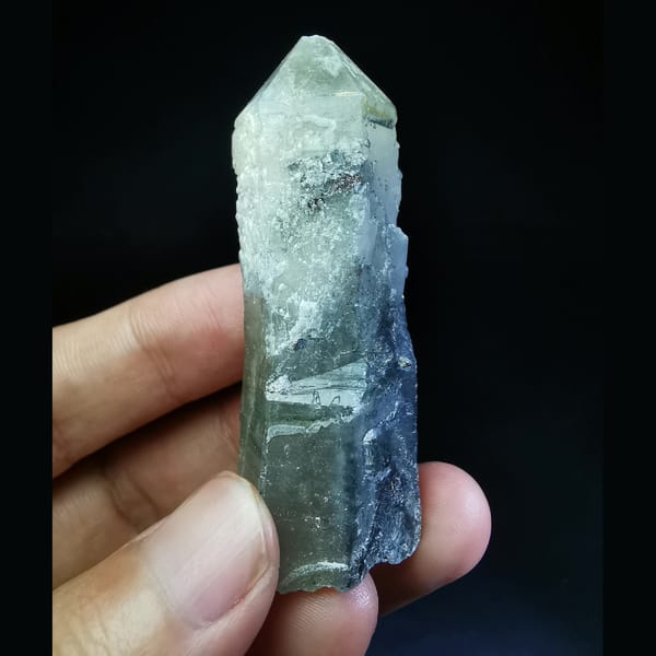 Crystal of clear quartz with arsenopyrite, one-of-a-kind specimen, photo 3 of 3