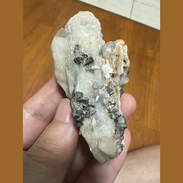 Quartz crystal cluster, 7.5 cm across, raw mineral specimen, photo 2 of 3