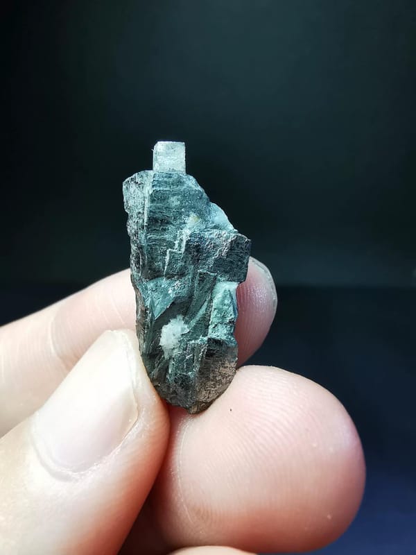 Elongated Silver Metallic Mineral Crystal, natural mineral specimen, photo 3 of 3