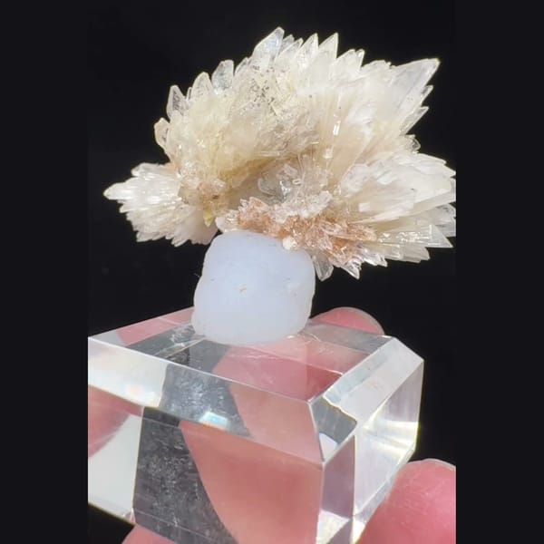 White Creedite Cluster 4.5 cm — alternate view