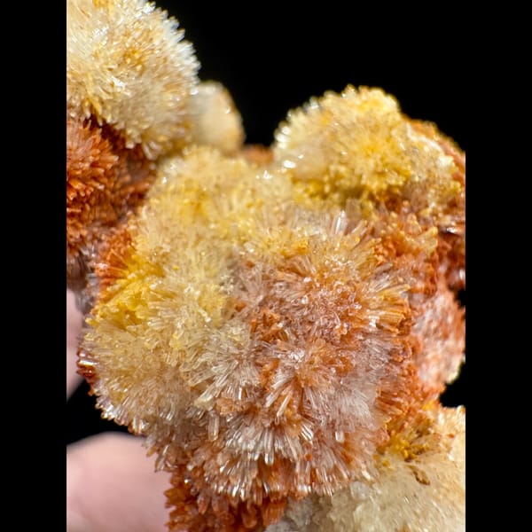 Orange and White Creedite Cluster 7.0 cm — alternate view
