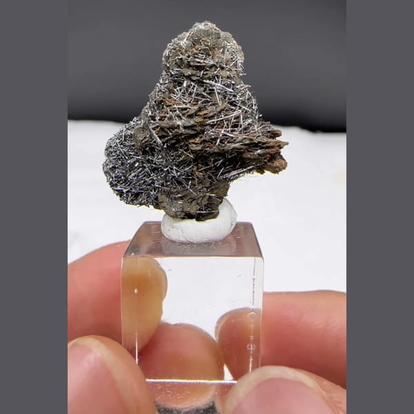 Pyrrhotite Rosette with Jamesonite Yaogangxian 2.2 cm — complete view