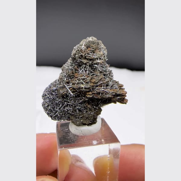 Pyrrhotite Rosette with Jamesonite Yaogangxian 2.2 cm — alternate view