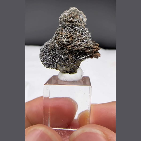 Pyrrhotite Rosette with Jamesonite Yaogangxian 2.2 cm — detail view