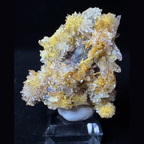 Yellow Creedite Cluster 5.0 cm — complete view