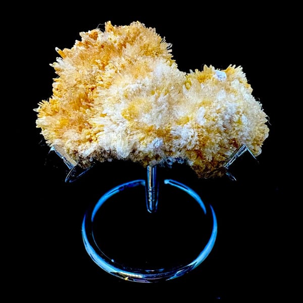 Lustrous Yellow Creedite Cluster 7.0 cm — complete view