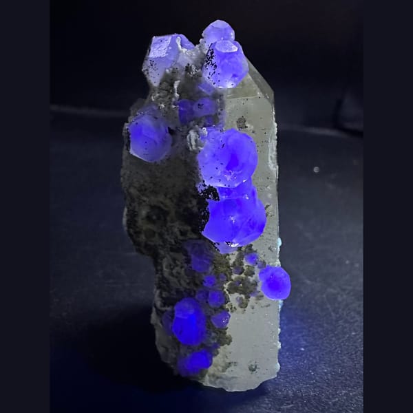 Quartz with Globular Fluorite Yaogangxian 6.1 cm — alternate view