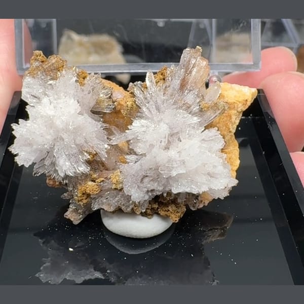 White Creedite with Yellow Inclusions 4.3 cm — alternate view