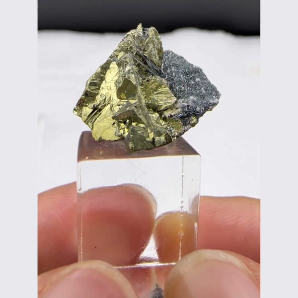 Chalcopyrite with Jamesonite Yaogangxian 2.0 cm — complete view