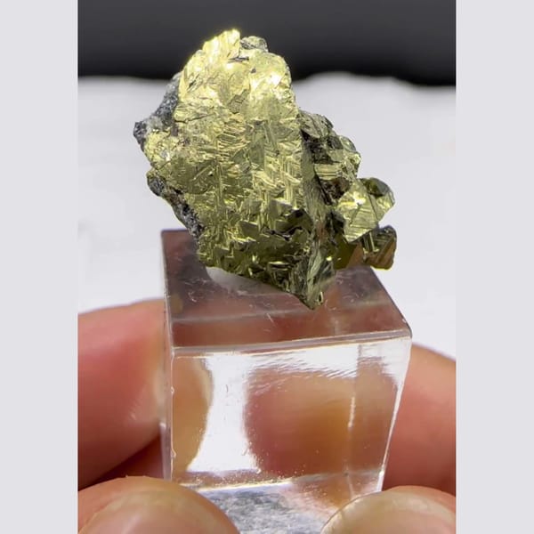 Chalcopyrite with Jamesonite Yaogangxian 2.0 cm — alternate view