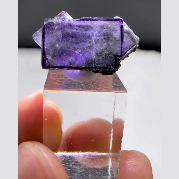 Purple Fluorite with Chlorite Yaogangxian 2.0 cm — alternate view
