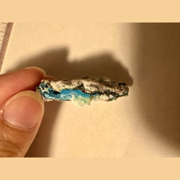Blue Gibbsite with White Inclusions Guizhou 4.0 cm — alternate view