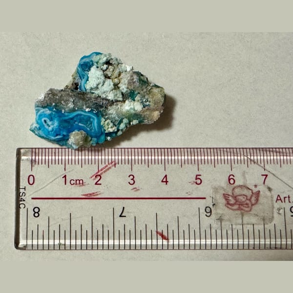 Blue Gibbsite with White Inclusions Guizhou 4.0 cm — detail view