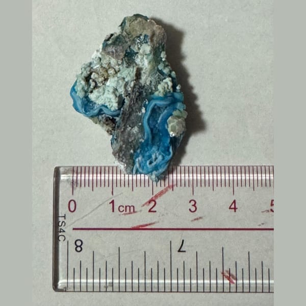 Blue Gibbsite with White Inclusions Guizhou 4.0 cm — detail view