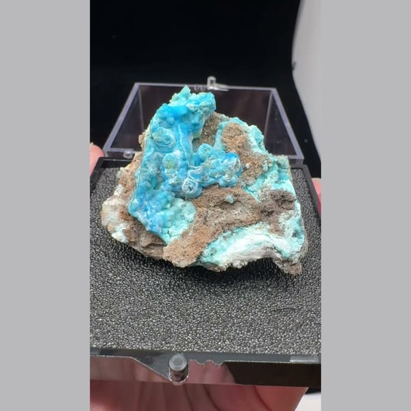 Blue Wavy Gibbsite Guizhou 5.0 cm — alternate view