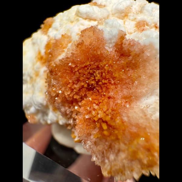 Popcorn Gypsum with Orange Spots Dali 7.0 cm — alternate view