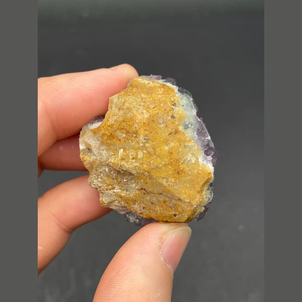 Lavender purple fluorite cube cluster from Zhejiang — detail view