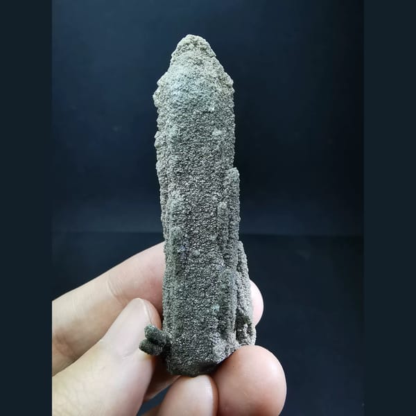Large green quartz crystal — alternate view