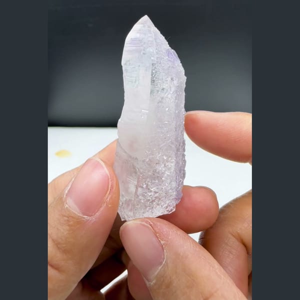 Quartz with Sugary Purple Fluorite Yaogangxian 5.2 cm — detail view