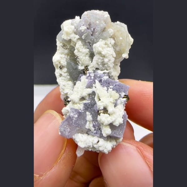 Fluorite with Apatite and Arsenopyrite Yaogangxian 3.2 cm — complete view
