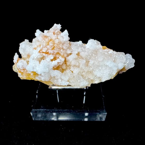 Yellow Fluorite with White Gypsum 7.0 cm — complete view