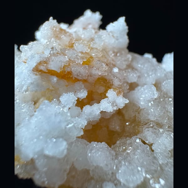 Yellow Fluorite with White Gypsum 7.0 cm — alternate view