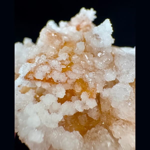 Yellow Fluorite with White Gypsum 7.0 cm — detail view