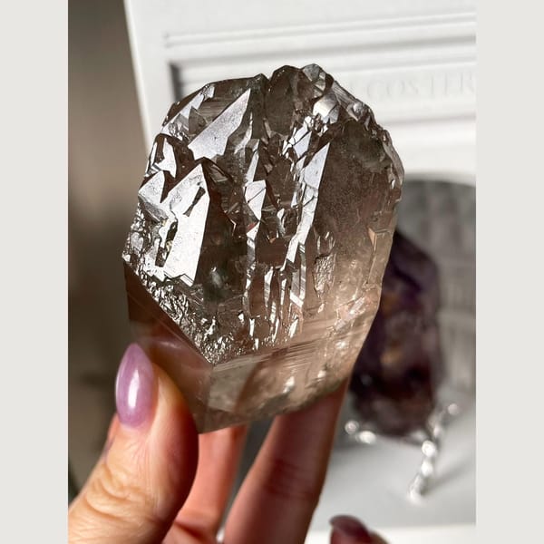 Skeletal Smoky Quartz Generator Switzerland 177 g — detail view