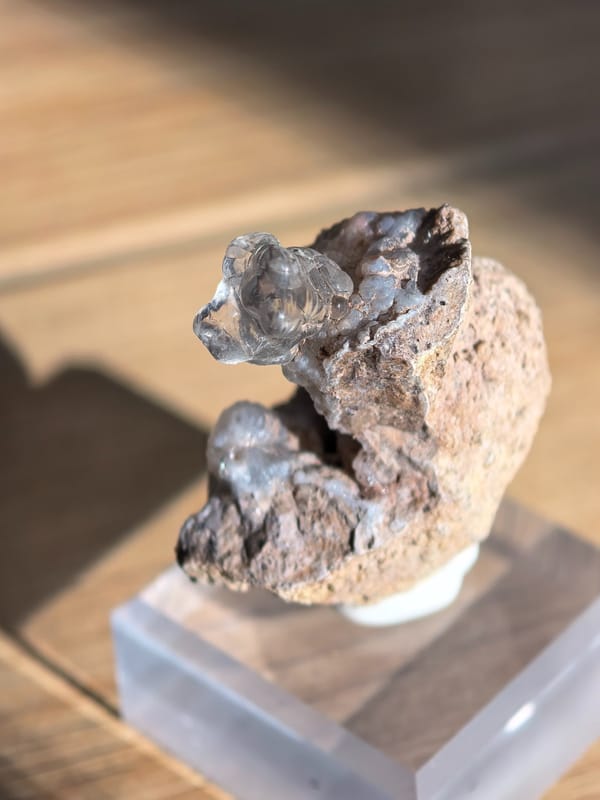 Botryoidal Hyalite Opal with Agate Pocket — individual mineral specimen view 3