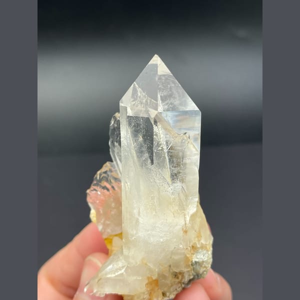 Bright clear quartz cluster from Sichuan — alternate view