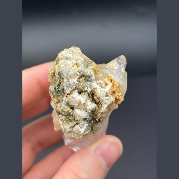 Bright clear quartz cluster from Sichuan — detail view