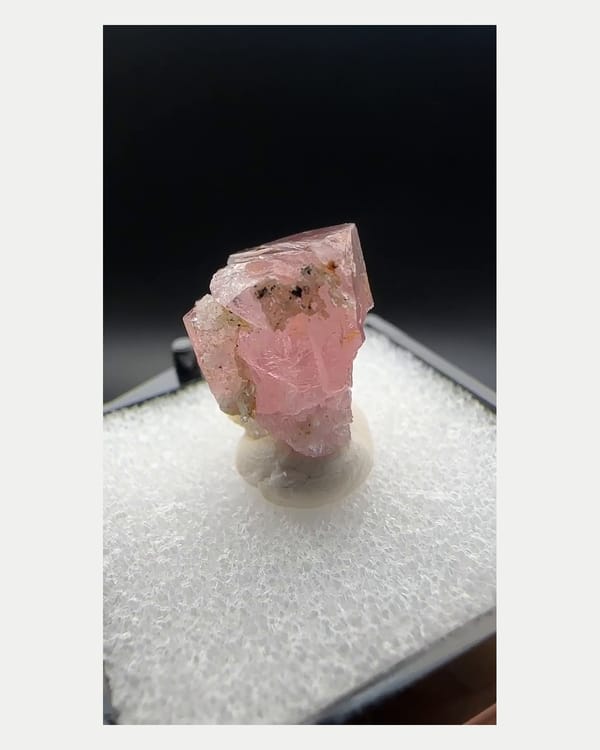 Complete reverse view of apatite and cream matrix