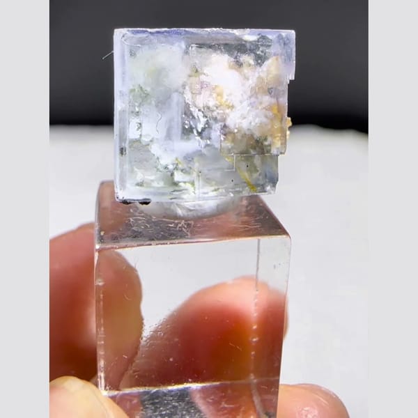 Fluorite with Inclusions Yaogangxian 1.3 cm — alternate view