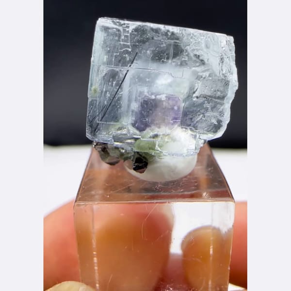 Fluorite with Arsenopyrite Yaogangxian 1.4 cm — alternate view