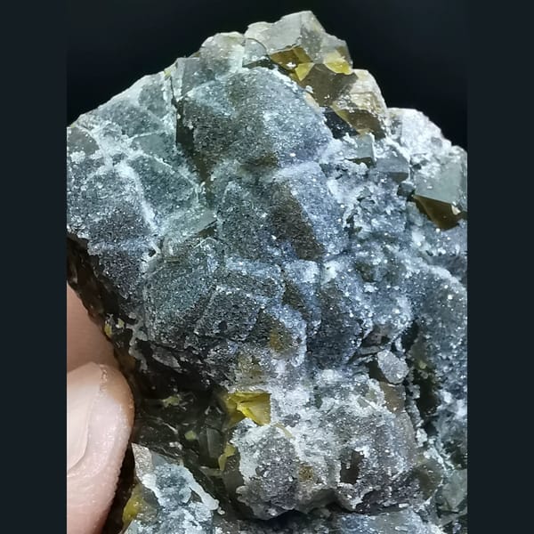 Sparkling sugary andradite garnet cluster — alternate view