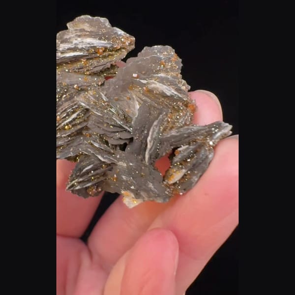 Barite Rosettes with Vanadinite Morocco 6.0 cm — complete view