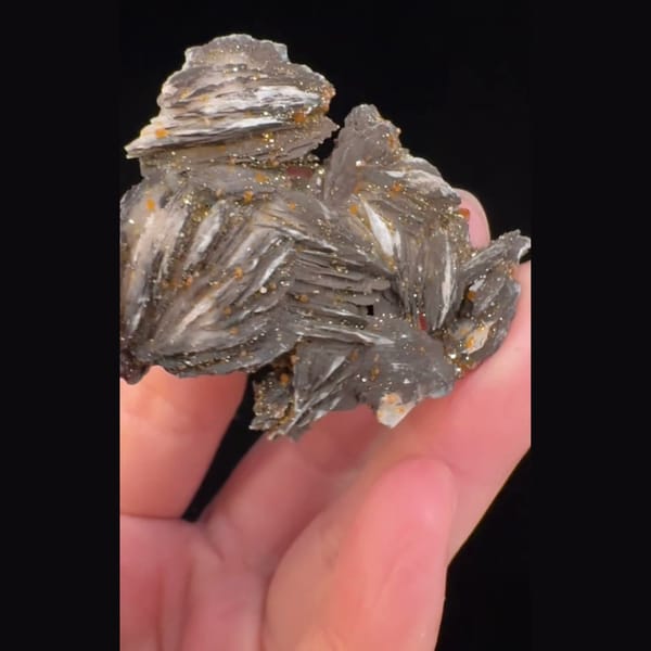 Barite Rosettes with Vanadinite Morocco 6.0 cm — alternate view