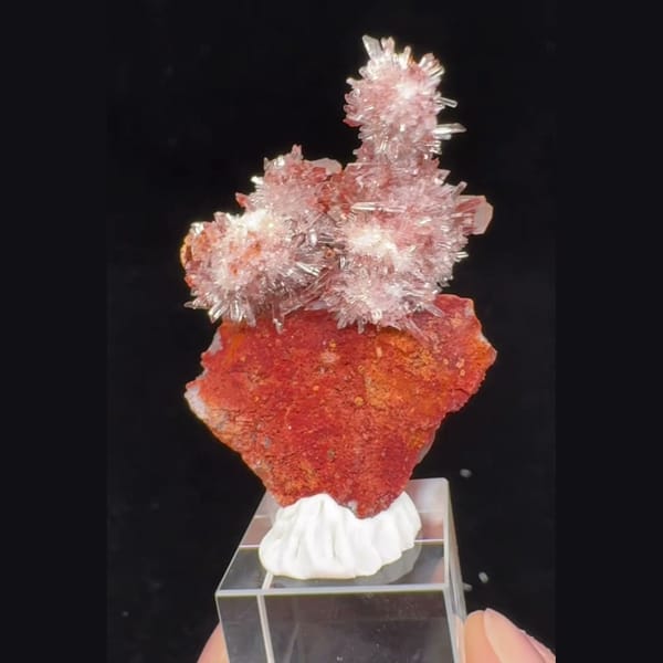 Red Creedite with White Inclusions Qinglong 4.5 cm — alternate view