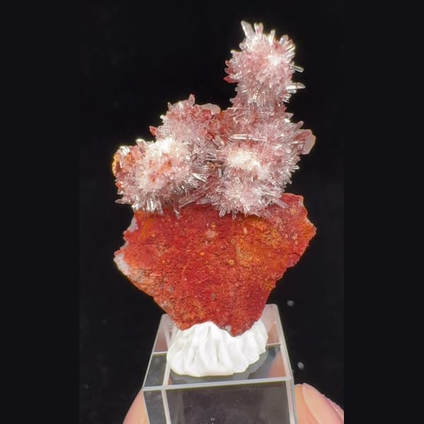 Red Creedite with White Inclusions Qinglong 4.5 cm — alternate view
