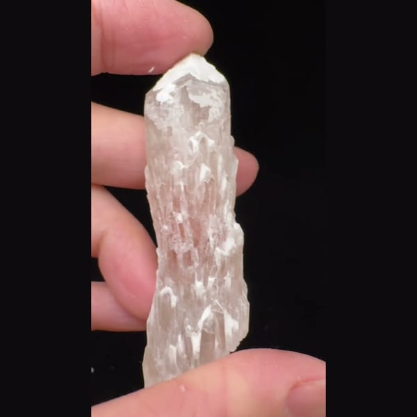 Pink Quartz Crystal Inner Mongolia 8.0 cm — complete view