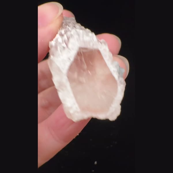 Pink Quartz Crystal Inner Mongolia 8.0 cm — detail view