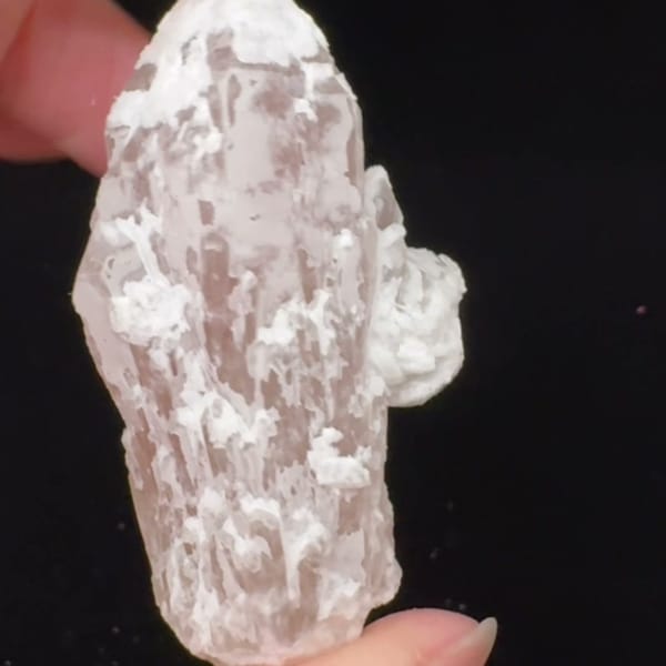 Pink Quartz with White Inclusions Inner Mongolia 7.0 cm — complete view