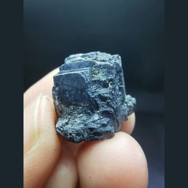 Blocky metallic galena crystal — alternate view