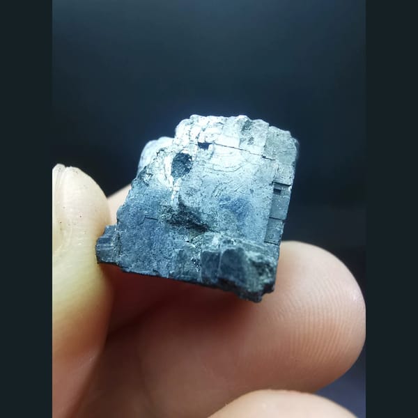 Blocky metallic galena crystal — alternate view