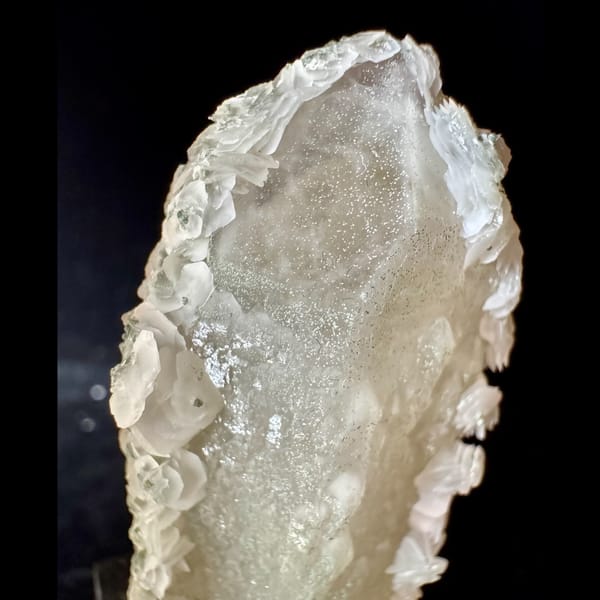 Quartz with Pink Petal Calcite Inner Mongolia 5.0 cm — detail view