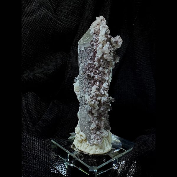 Quartz with White Calcite Inner Mongolia 7.0 cm — complete view