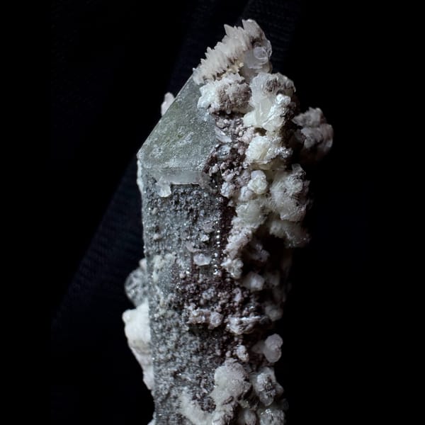 Quartz with White Calcite Inner Mongolia 7.0 cm — detail view