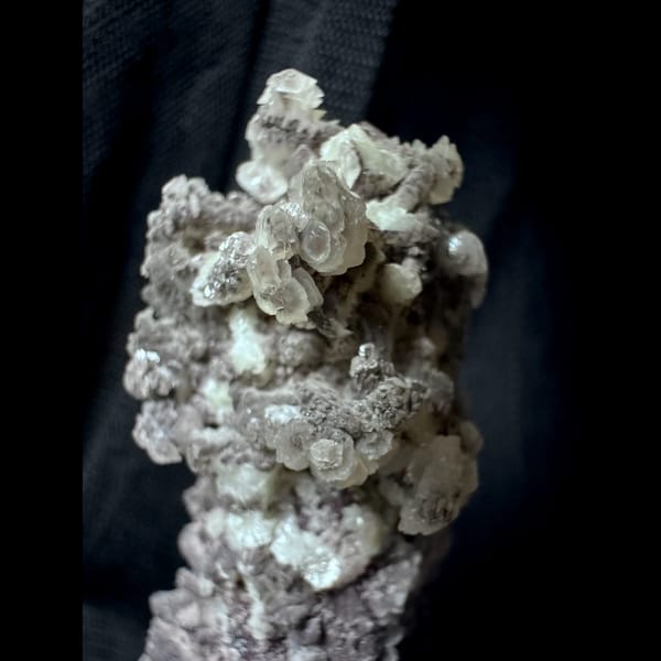 Quartz with White Calcite Inner Mongolia 7.0 cm — detail view