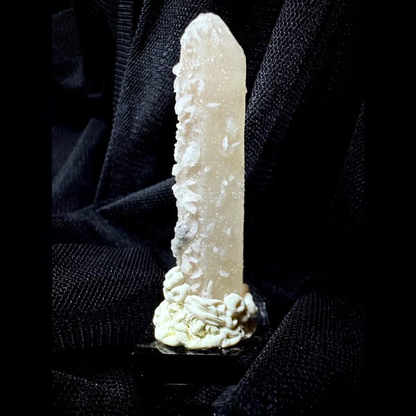 Quartz with Calcite Flowers Inner Mongolia 5.0 cm — alternate view