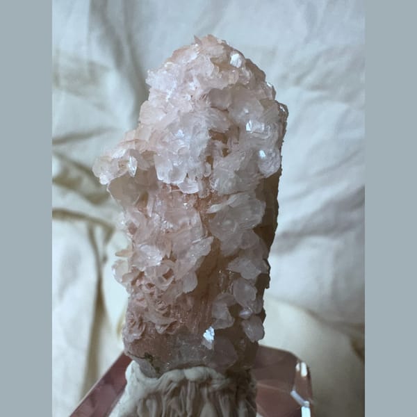 Pink Quartz with Calcite Inner Mongolia 5.6 cm — alternate view
